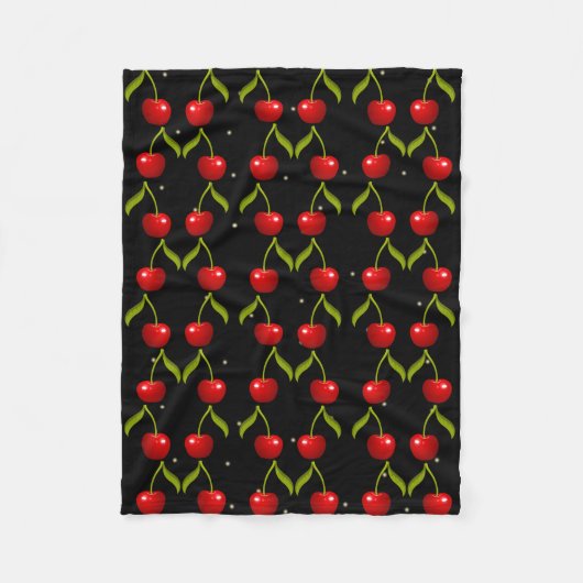 Shiny Cherries Pattern Fleece Deken (Voorkant)