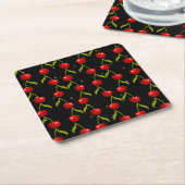Shiny Cherries Pattern Kartonnen Onderzetters (Schuin)