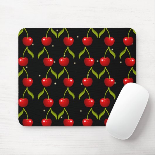 Shiny Cherries Pattern Muismat (Met muis)