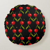 Shiny Cherries Pattern Rond Kussen (Voorkant)