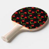 Shiny Cherries Pattern Tafeltennisbatje (Voorkant Gekanteld)