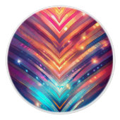 Shiny Chevron Keramische Knop (Voorkant)