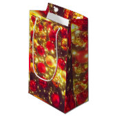 Shiny Christmas Ball Cluster Delight Klein Cadeauzakje (Voorkant Gekanteld)