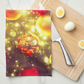 Shiny Christmas Ball Cluster Delight Theedoek (Quarter Fold)