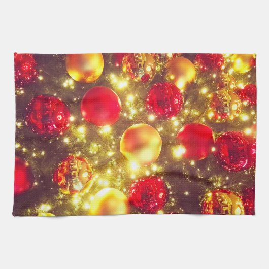 Shiny Christmas Ball Cluster Delight Theedoek (Horizontaal)