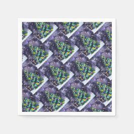 Shiny Christmas tree with bright colored baubles Servet