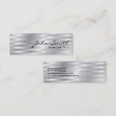 Shiny Chrome Stripes Mini Visitekaartje (Voorkant / Achterkant)