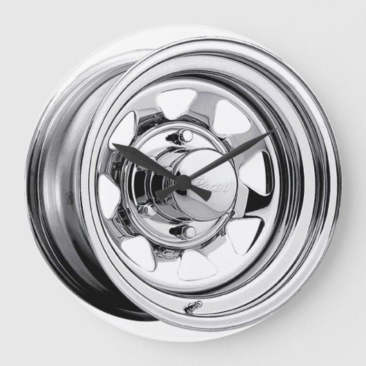 Shiny Chrome Wheel Grote Klok (Voorkant)
