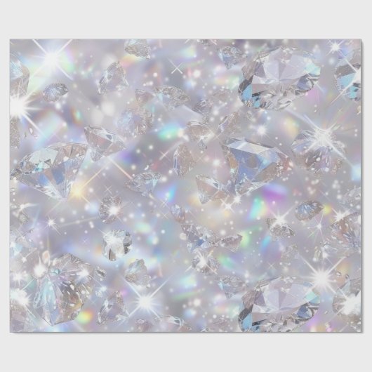 Shiny Clear Diamonds  Cadeaupapier (Vlak)