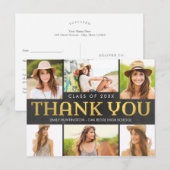 Shiny Collage Modern Afstuderen Bedankt Briefkaart (Voorkant / Achterkant)