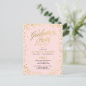 Shiny Confetti Afstuderen Invitation Briefkaart (Staand voorkant)