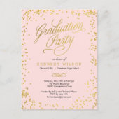 Shiny Confetti Afstuderen Invitation Briefkaart (Voorkant)