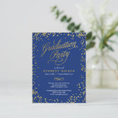 Shiny Confetti Afstuderen Invitation Briefkaart (Staand voorkant)