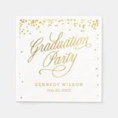 Shiny Confetti Bewerkbare Kleur Afstuderen servett Servetten (Voorkant)