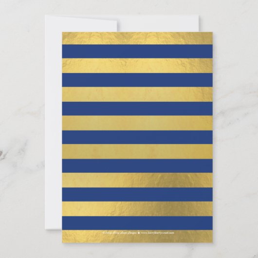 Shiny Confetti Graduation Party Invitation Blue Kaart (Achterkant)