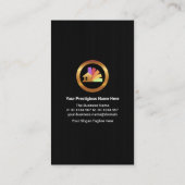 Shiny Cyan Paint Black Grunge Painter Handyman Visitekaartje (Achterkant)