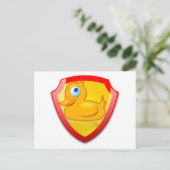 Shiny Defender Duck Briefkaart (Staand voorkant)