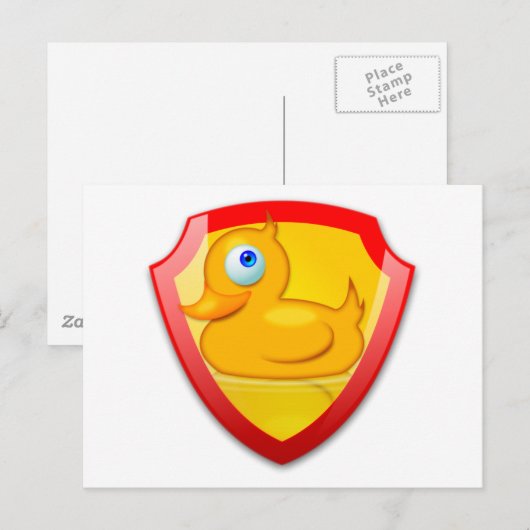 Shiny Defender Duck Briefkaart (Voorkant / Achterkant)