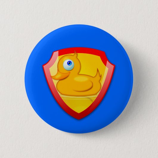 Shiny Defender Duck Ronde Button 5,7 Cm (Voorkant)