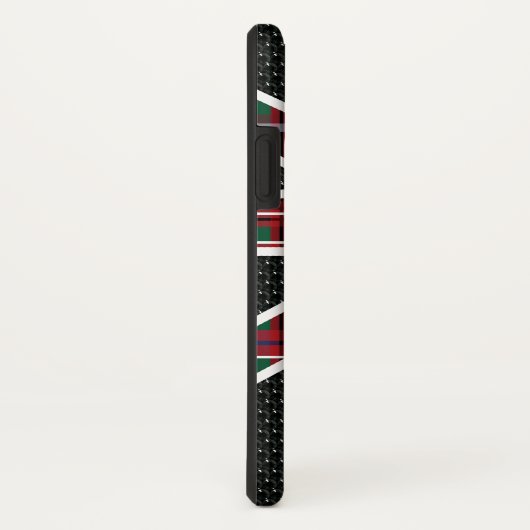 Shiny Diamond Skull Black Red Grid Case-Mate iPhone Case (Achterkant / rechts)