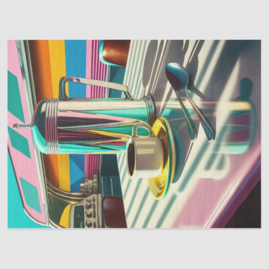 Shiny Diner Ochtendkoffie Tissuepapier (Voorkant)