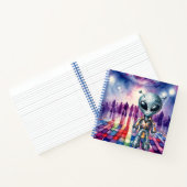 Shiny Disco Alien Notitieboek (Binnen)