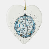 Shiny Disco Ball Keramisch Ornament (Rechts)