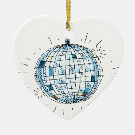 Shiny Disco Ball Keramisch Ornament (Voorkant)