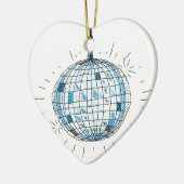 Shiny Disco Ball Keramisch Ornament (Links)