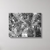 Shiny Disco Ball Ornamenten Black en White Photo Canvas Afdruk (Voorkant)