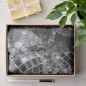 Shiny Disco Ball Ornamenten Black en White Photo Tissuepapier (Geschenk)