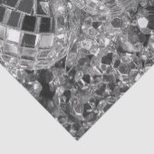 Shiny Disco Ball Ornamenten Black en White Photo Tissuepapier (Detail)