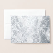 Shiny Disco Ball Ornamenten Zilver Folie Kaarten (Voorkant met envelop)