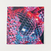 Shiny disco party background with mirror balls ref wandkleed (Voorkant (horizontaal))