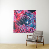 Shiny disco party background with mirror balls ref wandkleed (In situ)