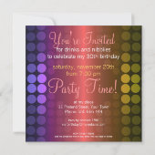 Shiny Disco Stippen Special Party Invitation Kaart (Achterkant)