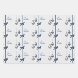 Shiny Elegant kerstballen Inpakpapier Vel