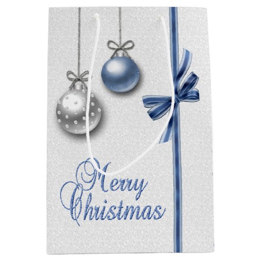 Shiny Elegant kerstballen Medium Cadeauzakje (Voorkant)