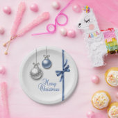 Shiny Elegant kerstballen Papieren Bordje (Feest)