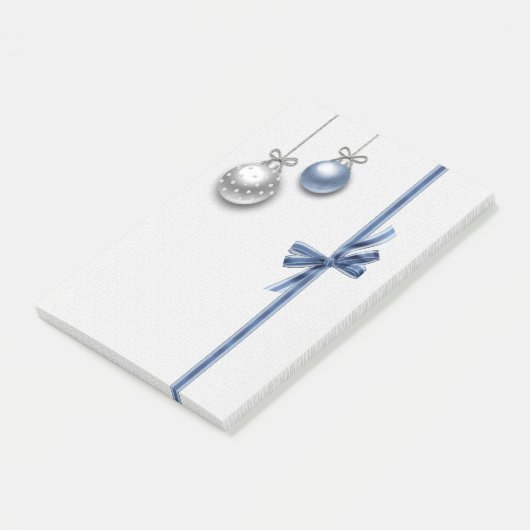 Shiny Elegant kerstballen Post-it® Notes (Schuin)