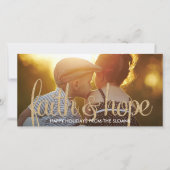 Shiny Faith & Hope Holiday Photo Card Feestdagenkaart (Voorkant)