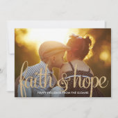 Shiny Faith & Hope Holiday Photo Card Feestdagenkaart (Voorkant)
