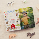 Shiny Farm Animals Bash Verjaardagsfeestfoto Folie Uitnodiging<br><div class="desc">Voeg wat glans toe aan je verjaardagsuitnodigingen met echte gouden, zilveren of rozen gouden folie! Vier de grote dag van je kleine boer met deze uitnodiging voor een verjaardagsfeestje! De linkerkant van deze verjaardagsfeestuitnodiging heeft een lijst vol charmante boerderijen dierenillustraties. Er zijn twee kleine varkenjes, een familie van eenden, koeien,...</div>