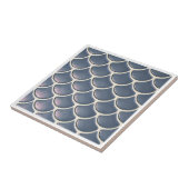 Shiny Fish Scale Pattern Navy Blue ID1199 Tegeltje (Zijkant)