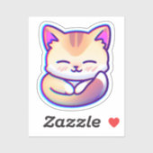 shiny fluffy cat sticker (Vel)