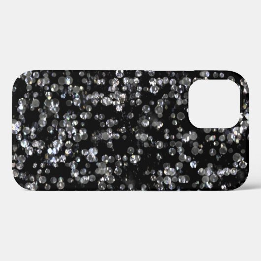 Shiny Glassy Bokeh Glitter Confetti en Black Case-Mate iPhone Case (Achterkant (horizontaal))
