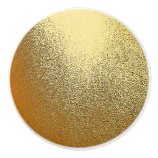 Shiny Gold Art Keramische Knop (Voorkant)