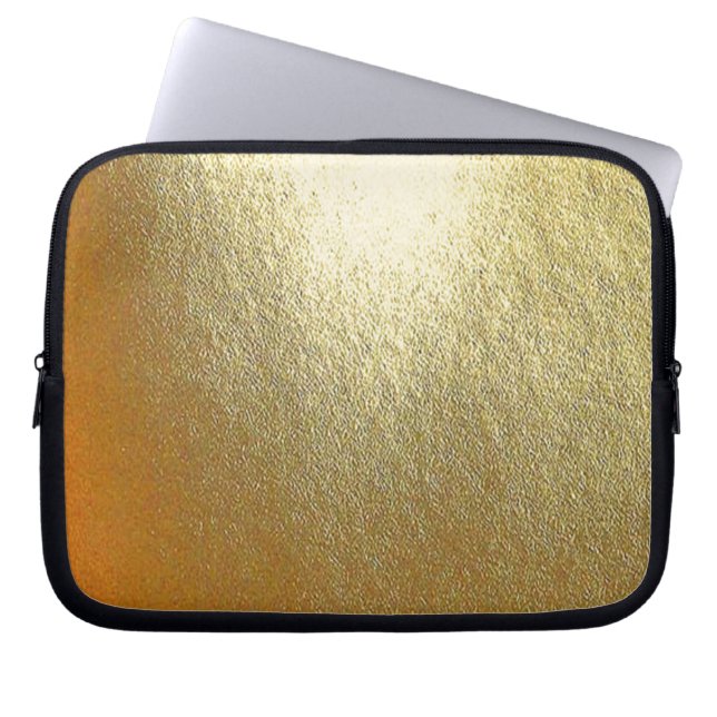 Shiny Gold Art Laptop Sleeve (Voorkant)