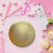 Shiny Gold Art Papieren Bordje (Feest)