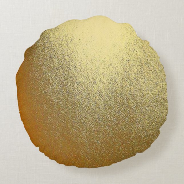 Shiny Gold Art Rond Kussen (Achterkant)